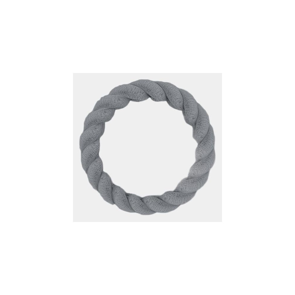 Plush Steering Wheel Cover For Audi A3 20202024, Fluffy Winter Warm Antiskid Grip 38Cm Dark/Grey 9073542755579