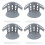 (Gray) 4pcs No-Slip Invisible Bed Sheet Clips for All Frames 1