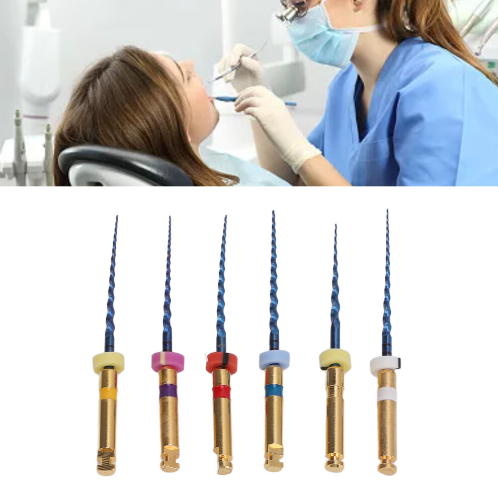 6pcs SX F3 Dental Endo Canal Files Large Taper 21mm with Storage Box