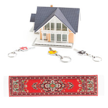 Dollhouse Woven Carpet 1:12 Scale Mini Rug for Doll House Decoration