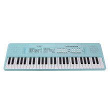 54 Key Plastic Electronic Keyboard with Microphone for Kids, Blue Portable Piano