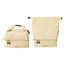 (Double Layer Khaki, 22.5cmx14cmx41.5cm) Insulated Lunch Bag - Waterproof & Oil Proof - Portable