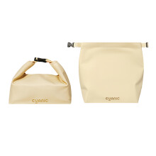 (Single Layer Khaki, 23x14x28CM) Insulated Lunch Bag - Waterproof & Oil Proof - Portable