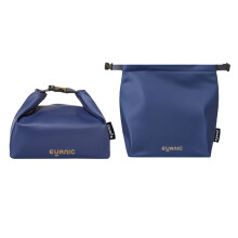 (Single Layer Blue, 23x14x28CM) Insulated Lunch Bag - Waterproof & Oil Proof - Portable