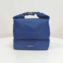 (Double Layer Blue, 22.5cmx14cmx41.5cm) Insulated Lunch Bag - Waterproof & Oil Proof - Portable