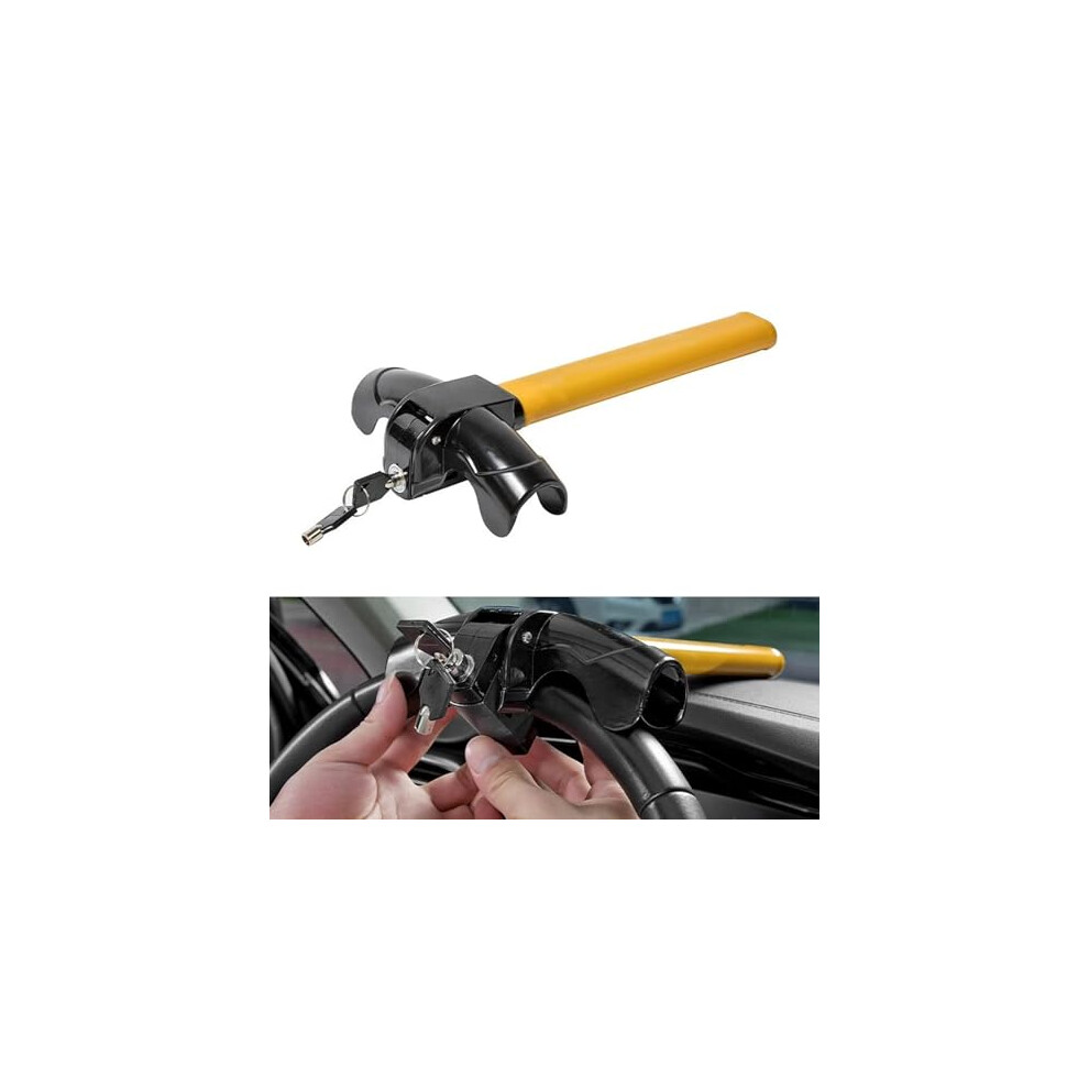 Heavy Duty Steering Wheel Lock For Volvo Ex30 Xc40 Xc60 Xc90, Adjustable Anti Theft Device With 2 Keys 9771547615491