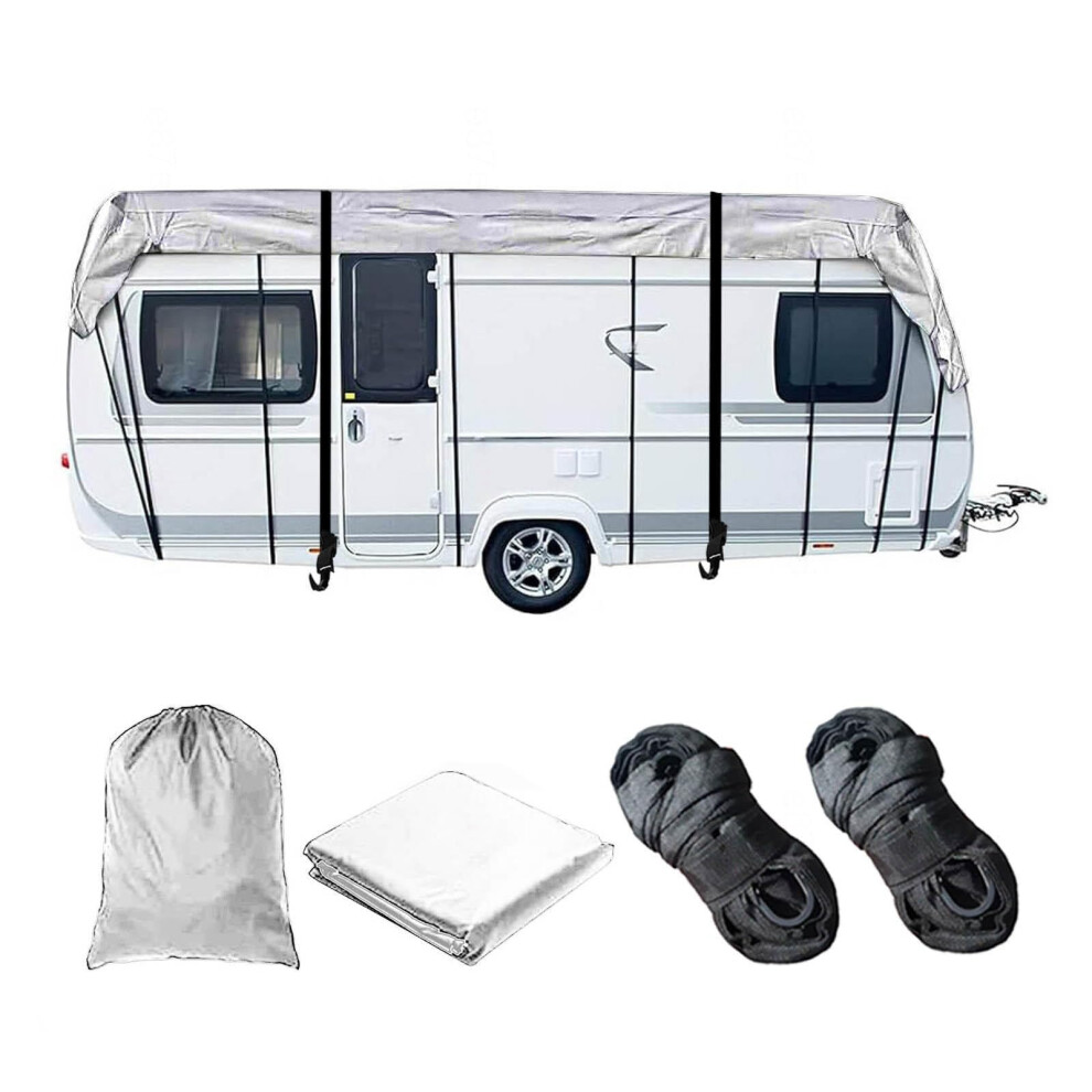 Waterproof Class C Rv Roof Cover 210D Oxford Camper Trailer Cover With Uv Resistant Fabric And Straps 9330225062738