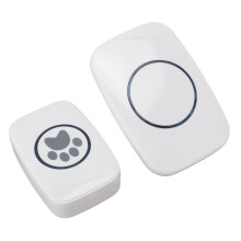 Smart Wireless Dog Door Bell Transmitter & Receiver 100‑240V EU Plug White