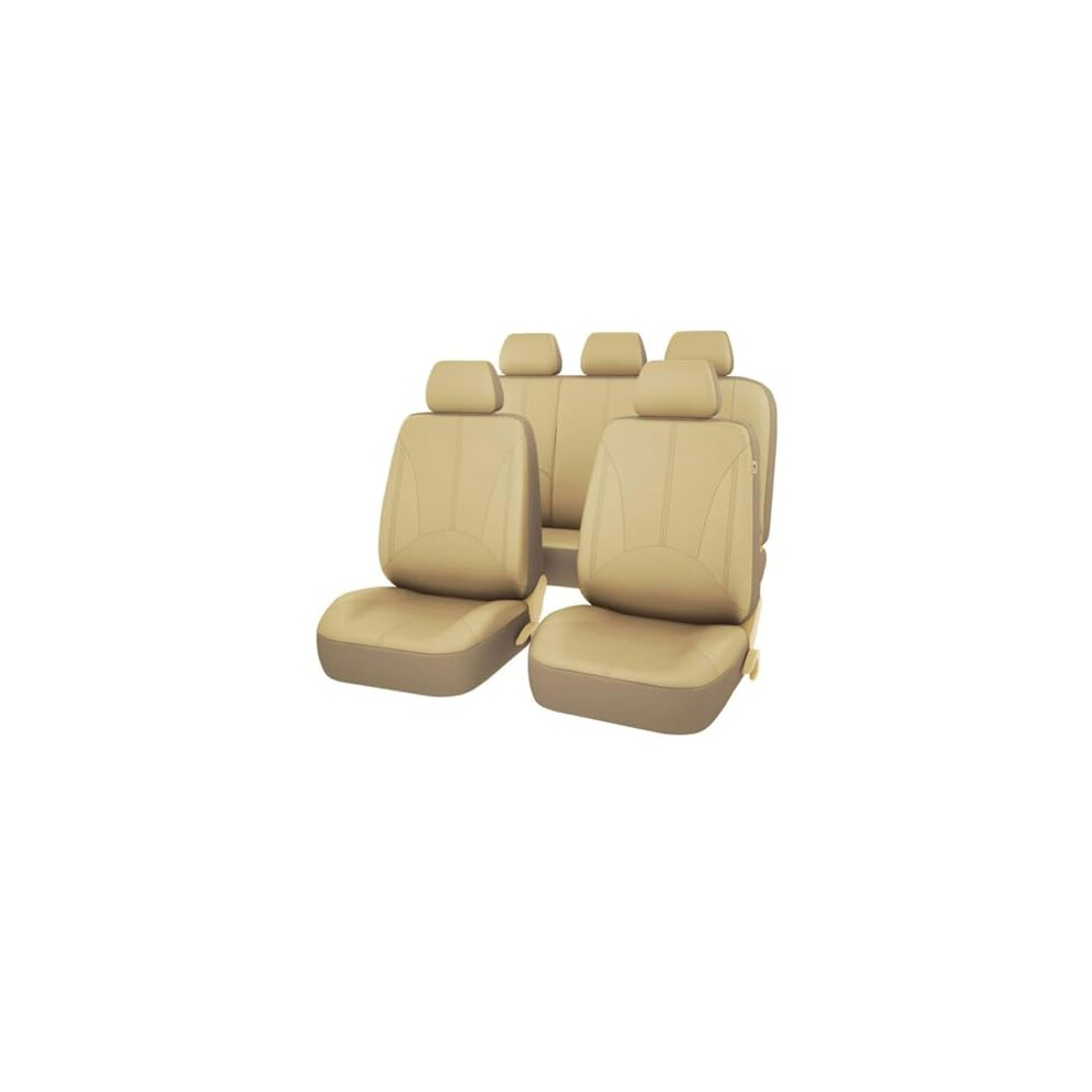 Pu Leather Car Seat Covers For Mercedes Benz Gla 2014Â2021, Full Set NonâSlip Cushion G/ Beige 9073542755937