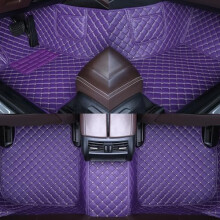 Car Floor Mats for Porsche Boxster 987 2004–2006, Purple PU Leather All Weather Non Slip Waterproof Full Coverage Custom Fit
