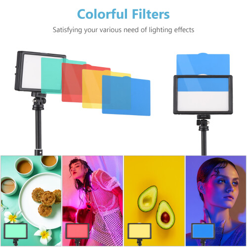 LED-Videolicht-Set 2 Stück, 15W, Bi-Color, Touchscreen, Einstellbare Helligkeit 1