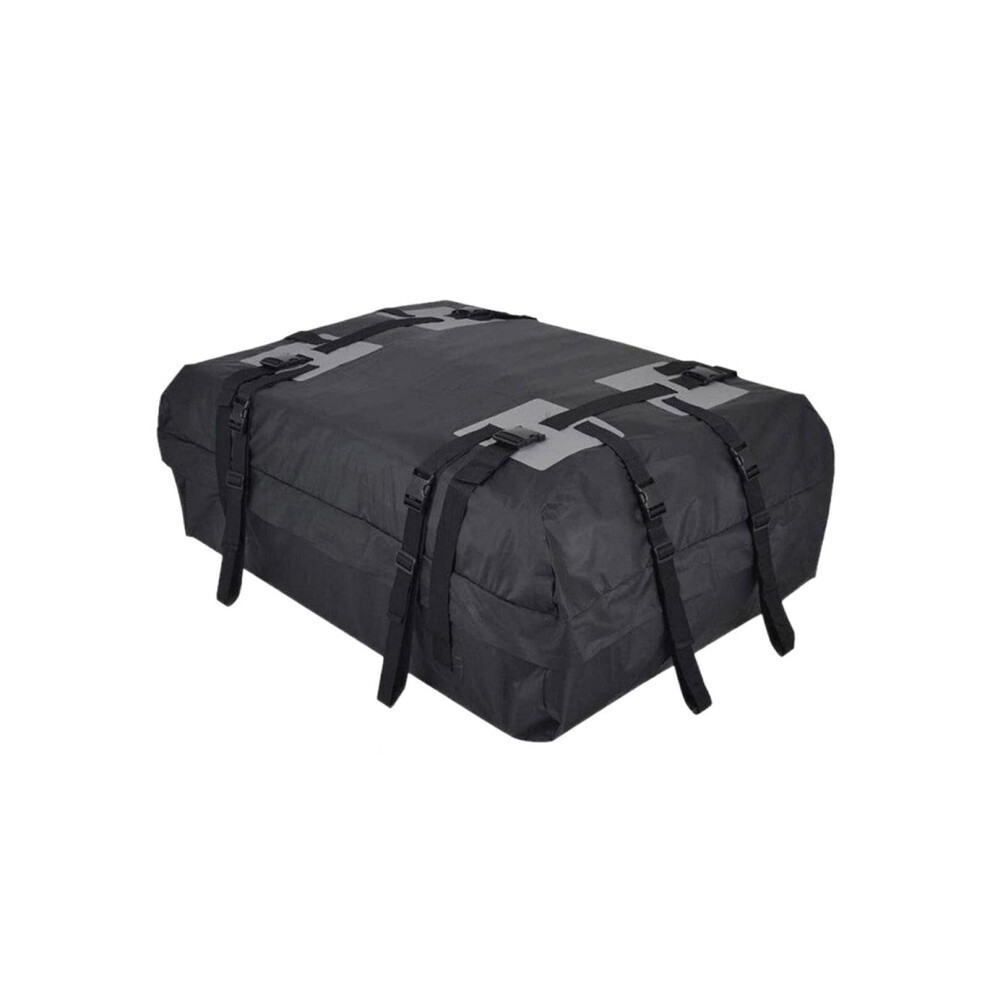 Car Roof Cargo Bag 600D Oxford Waterproof 15 Cu Ft Rooftop Carrier With Secure Straps For Suv And Car Travel Black 9771547615163
