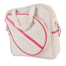 Große Kapazität Oxford Badmintonschlägertasche Schultertasche,weiß, Trockene und Nass-Trennung