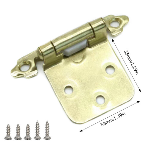 (Gold, Non-bending style) Self-Closing Cabinet Hinges for Kitchen 1