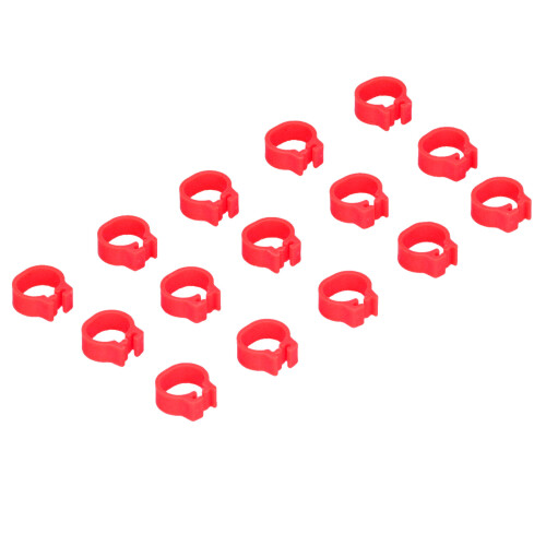 100pcs 8mm Plastic Pigeon Leg Bands for Identification, Red 2