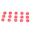 100pcs 8mm Plastic Pigeon Leg Bands for Identification, Red 5