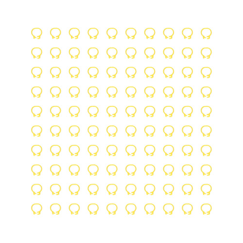 100PCS Yellow Plastic Pigeon Leg Rings 8mm for identification 1