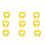 100PCS Yellow Plastic Pigeon Leg Rings 8mm for identification 7