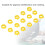 100PCS Yellow Plastic Pigeon Leg Rings 8mm for identification 12