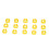 100PCS Yellow Plastic Pigeon Leg Rings 8mm for identification 9