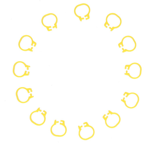 100PCS Yellow Plastic Pigeon Leg Rings 8mm for identification 2