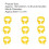 100PCS Yellow Plastic Pigeon Leg Rings 8mm for identification 6