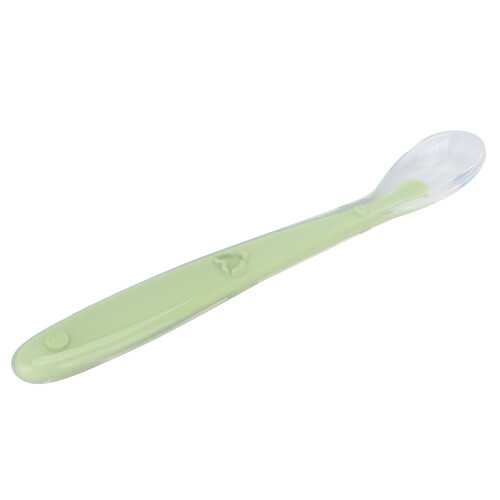 Baby Silicone Spoons with Soft Tips, Small, Green, Easy Feeding 2