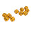 10PCS Yellow 20-Sided Plastic Polyhedral Dice Set for RPG Table Games 14