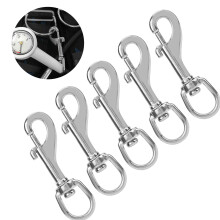 L92MM Stainless Steel Double Ended Spring Snap Hook, 232g, Durable