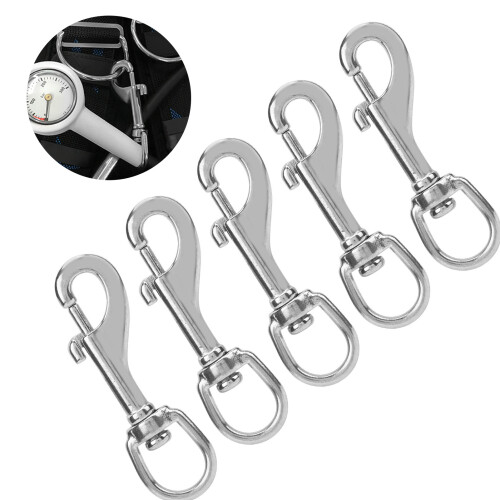L92MM Stainless Steel Double Ended Spring Snap Hook, 232g, Durable