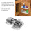 90 Cold Rolled Steel Cabinet Hinge with Spring Buffer, Adjustable 7