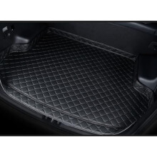 Waterproof Leather Car Trunk Mat for Skoda Fabia Hatchback 2008–2015, Full Coverage AntiScratch Cargo Liner, Black