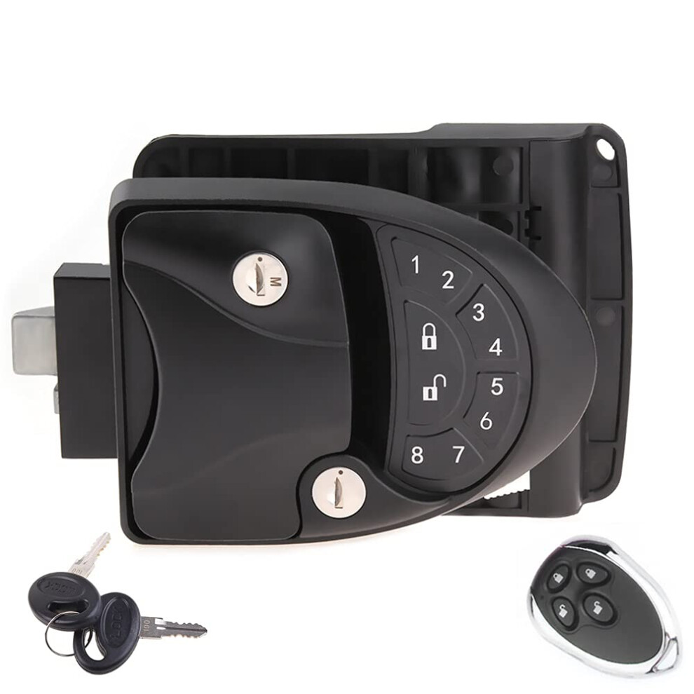 Keyless Rv Door Lock With Backlit Keypad And Wireless Fob Control, Heavyduty Zinc Alloy For Camper Trailer 9771547615330