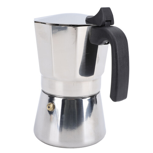 Stainless Steel Octagonal Stovetop Coffee Maker 300ML Silver