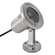 3W Stainless Steel Waterproof Pond Light, 120mm, Warm White
