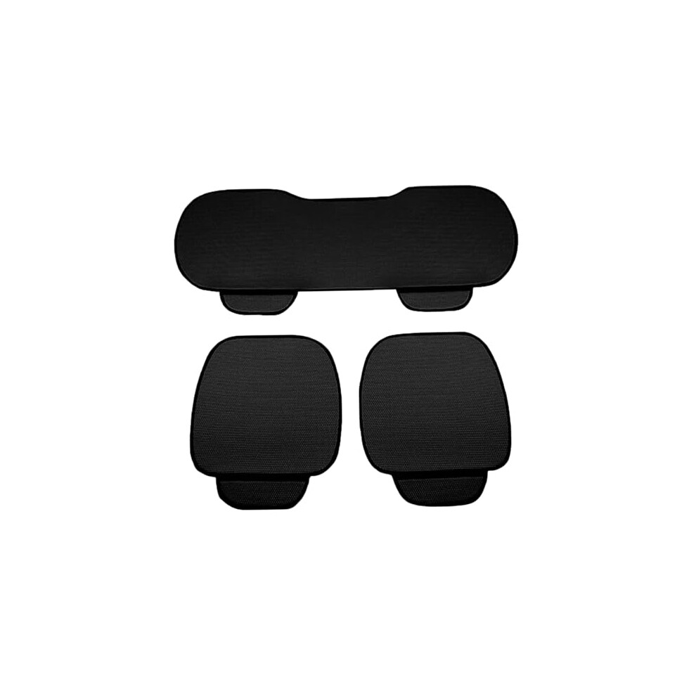 Breathable Cooling Car Seat Covers 3Pcs Set Universal Antislip Durable Protector For Truck Suv Sedan Black 9771547615446