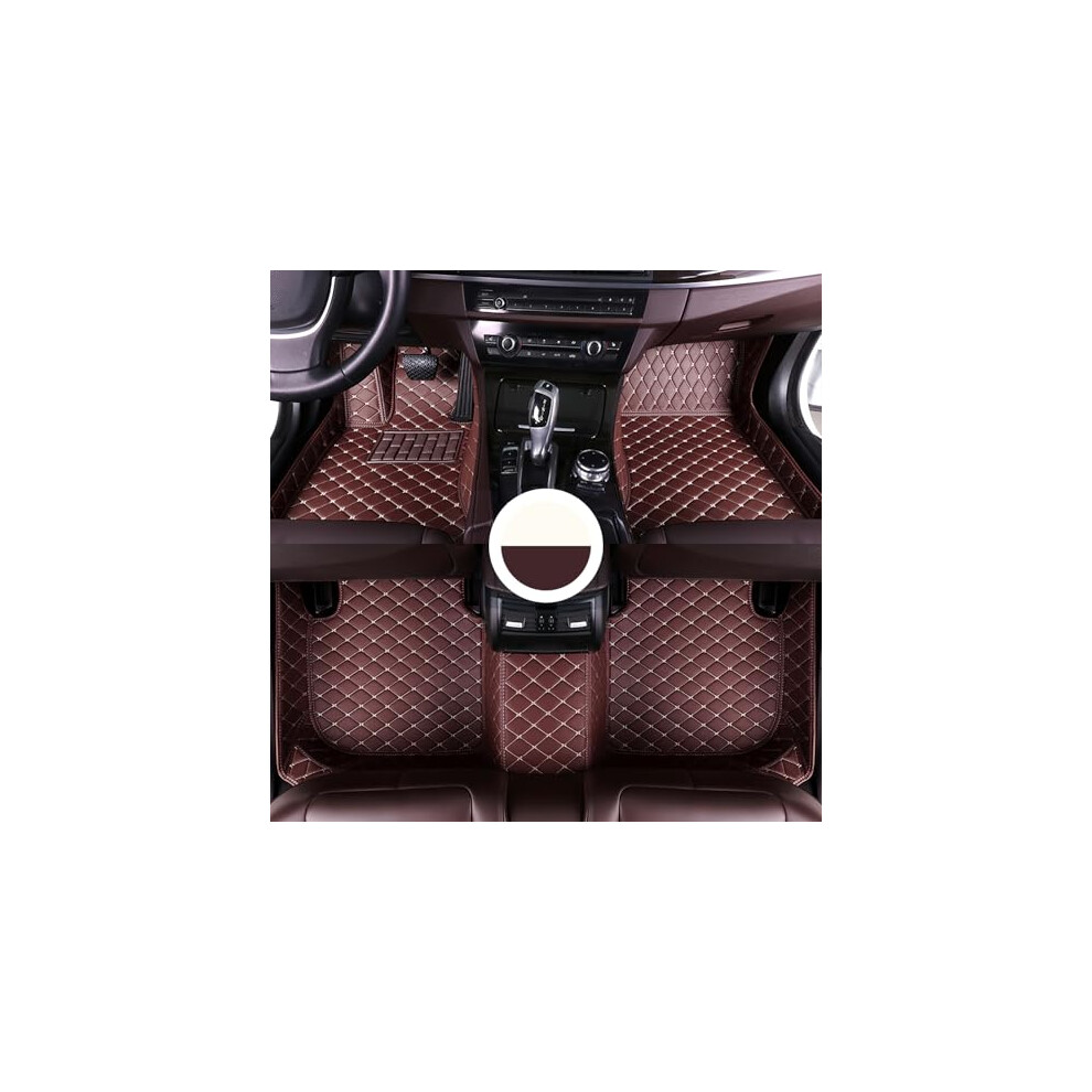 Leather Car Floor Mats For Toyota Avalon 1995Â2022, All Weather AntiâSlip Front And Rear Car Mats, Coffee 9330225063506