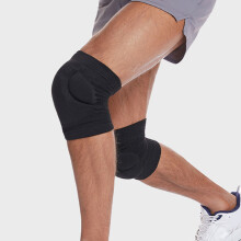 Thickened PU Knee Pads Black S Size, Breathable Sports Knee Guards