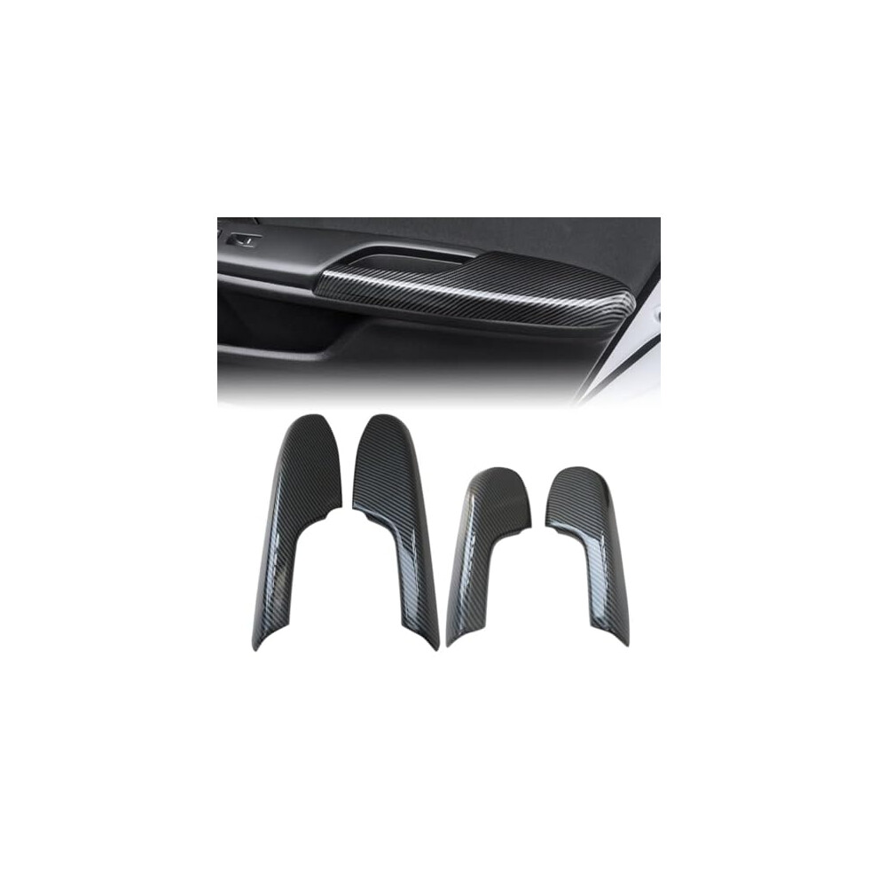 Carbon Fiber Door Armrest Trim Cover For Honda Civic 20162021, Seamless Fit And Scratch Protection 9092120239591