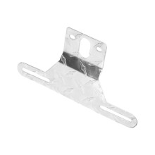 Aluminum Trailer License Plate Light Bracket Silver Holder for Car Truck Boat, Impact‑Resistant Universal Mount