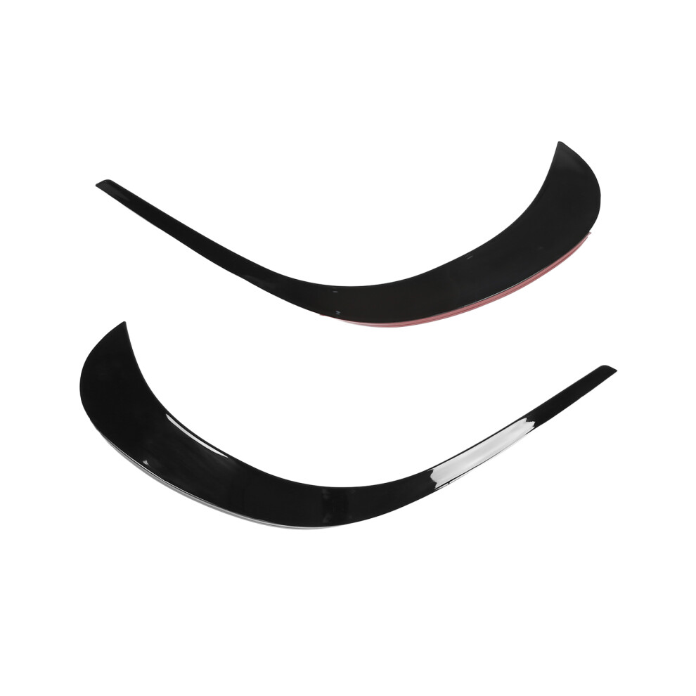 Glossy Front Bumper Trim Canards 2Pcs Set Black 7340572722492