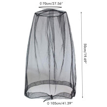 2 Pcs Mesh Head Cover Outdoor Fishing Garden Climbing Hiking Acrylic Neck Net