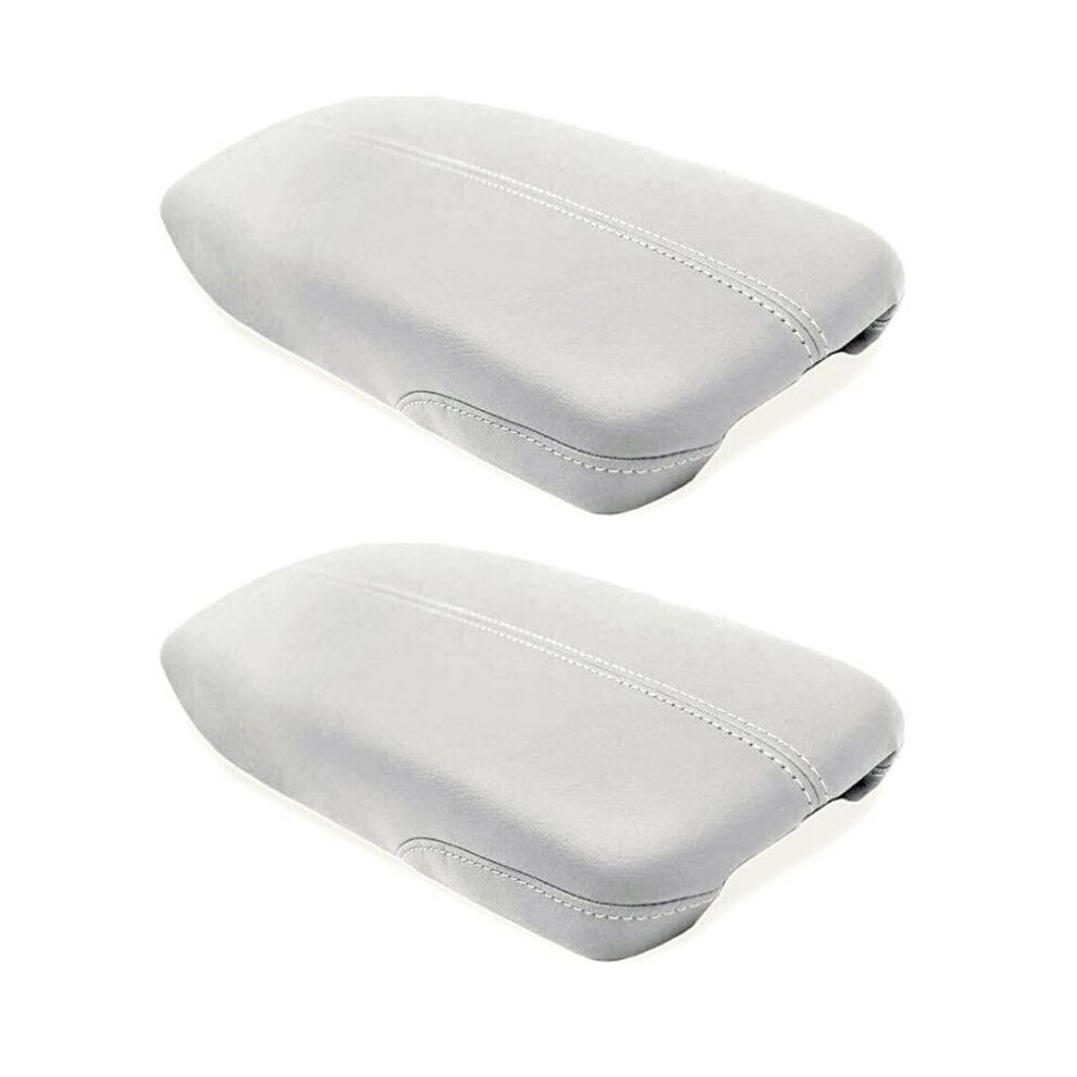 Center Console Armrest Cover, Armrest Lid Cover For Cadillac Xts 2019, Pvc Leather, Set Of 2 Gray 9092120239874