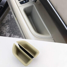 Beige Front Door Storage Box 2pcs Set for Volvo S80 XC70 V70 Door Pocket Organizer