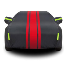 Car Cover Waterproof for Volvo S90 20172022, All Weather UV Resistant Breathable Outdoor Protection BlackRed