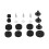Cymbal Replacement Kit 18PCS with Base Wing Nut Washer for Drum Set Hardware 15