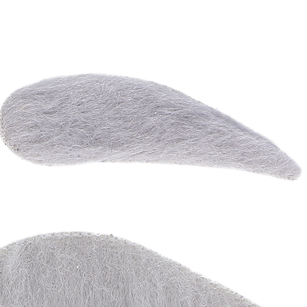 Grey Self Adhesive Fake Moustache Costume Accessory