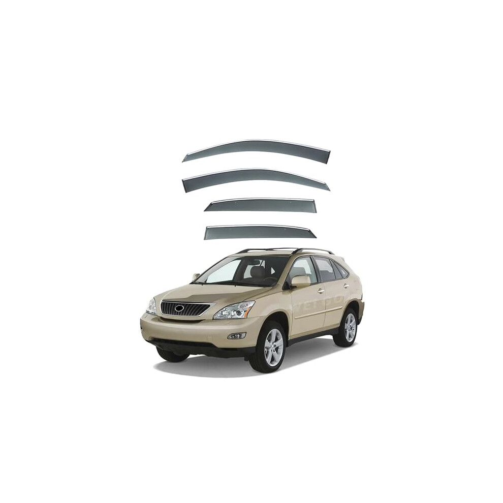 Window Visors And Rain Guards For Lexus Rx 20042009, Allweather Side Deflectors, Uv Tinted, Nodrill Fit 9092120240115