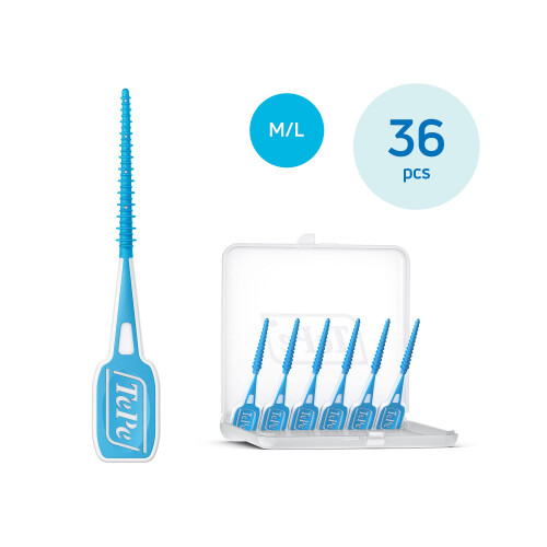 Tepe TePe EasyPick Toothpicks, Blue, ISO M-L, 36pcs, Plaque Remover, efficient Clean 1
