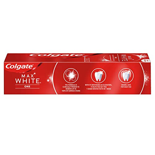 Colgate Colgate Max White One Toothpaste 75ml | Teeth whitening Toothpaste | clinically 1